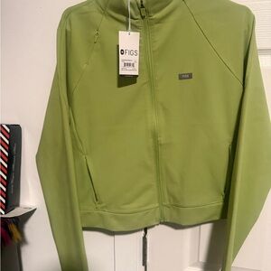 Figs Lime Green Full-Zip Jacket